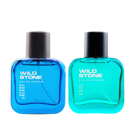 Wild Stone Hydra Energy and Edge Perfume - 50 ml each (Pack of 2)