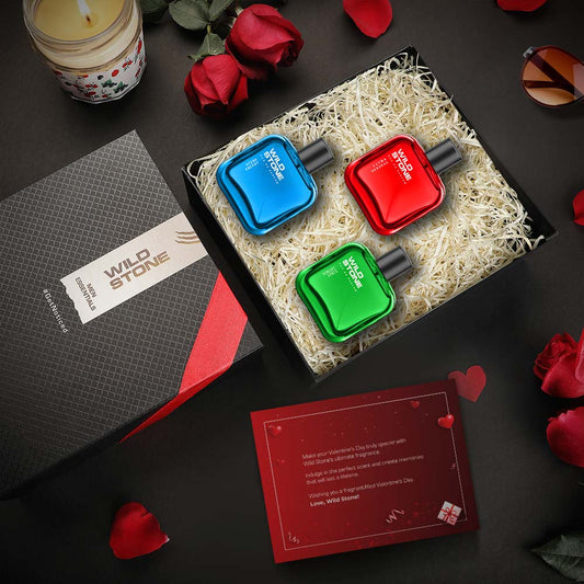 Wild stone Gift Box with Hydra Energy, Forest Spice and Ultra Sensual Perfume (50ml each)