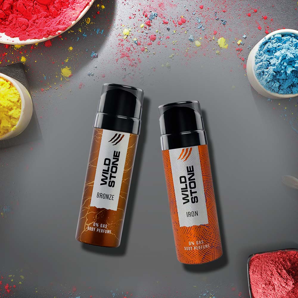 Holi Combo for Men (Bronze No Gas Deodorant, 120 ml & Iron No Gas Deodorant, 120 ml)