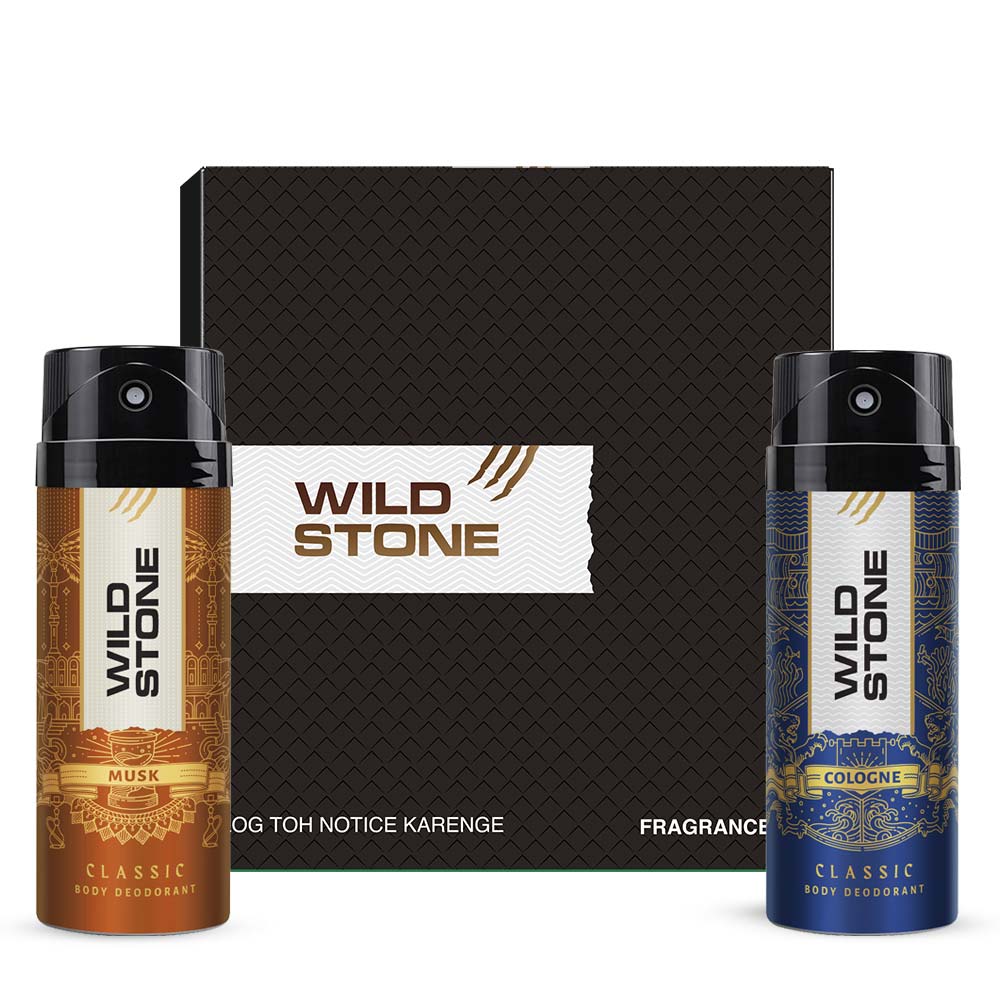 Wild Stone Gift Collection (Classic Cologne and Classic Musk, 225ml each)