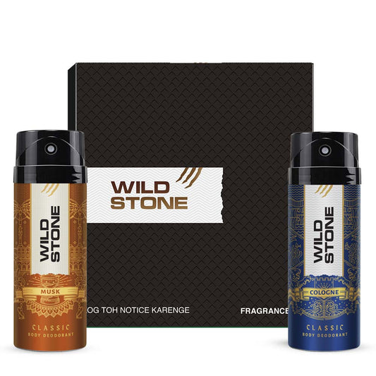 Wild Stone Gift Collection (Classic Cologne and Classic Musk, 225ml each)