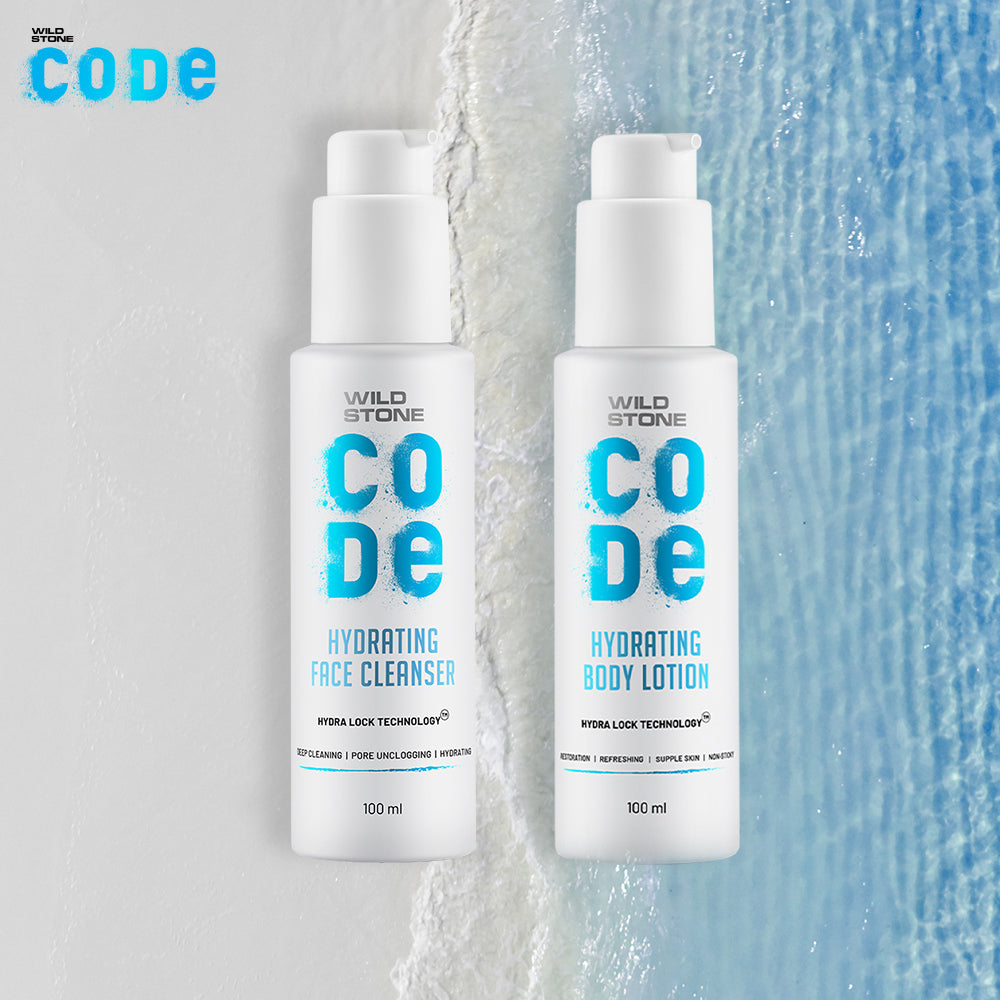 CODE Hydra Face Cleanser & Body Lotion, 100ml each