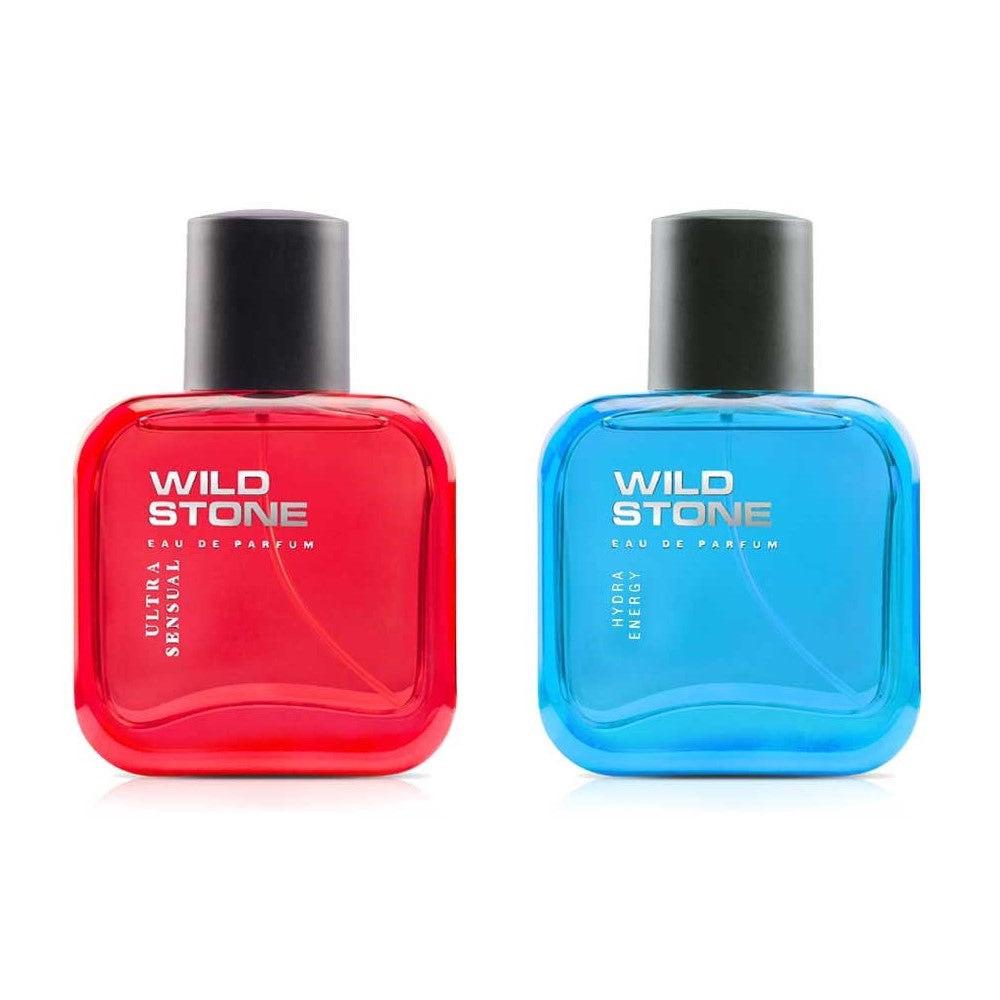 Wild Stone Hydra Energy and Ultra Sensual Perfume - 30 ml each (Pack of 2)