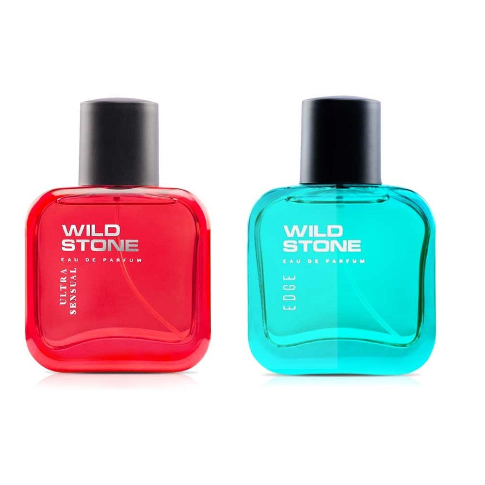 Wild Stone Ultra Sensual and Edge Perfume, Pack of 2 (30ml each)