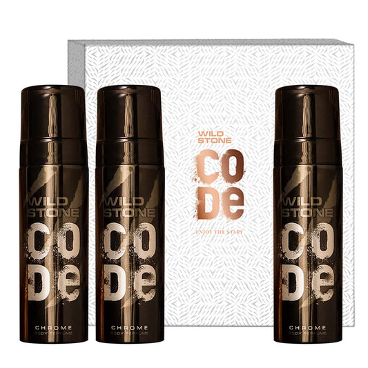 CODE Gift Pack Collection (Chrome Body Perfume, Pack of 3, 120ml each)