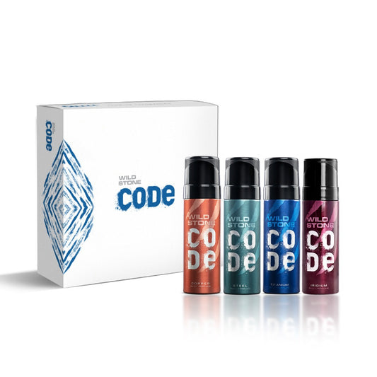 CODE Body Perfume Travel Pack 40 ml each (Titanium, Iridium, Steel & Copper)