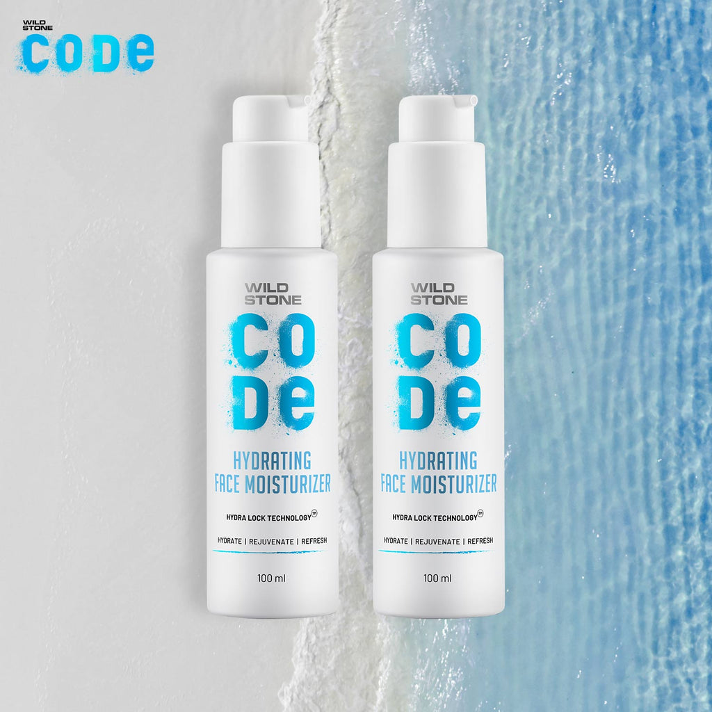 Wild Stone CODE Hydrating Face Gel Moisturizer For Men 100 ml, Pack of 2