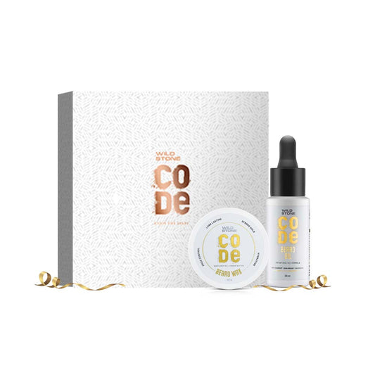 CODE Gift Pack for Men, Beard Oil 30 ml & Beard Wax 40 gm
