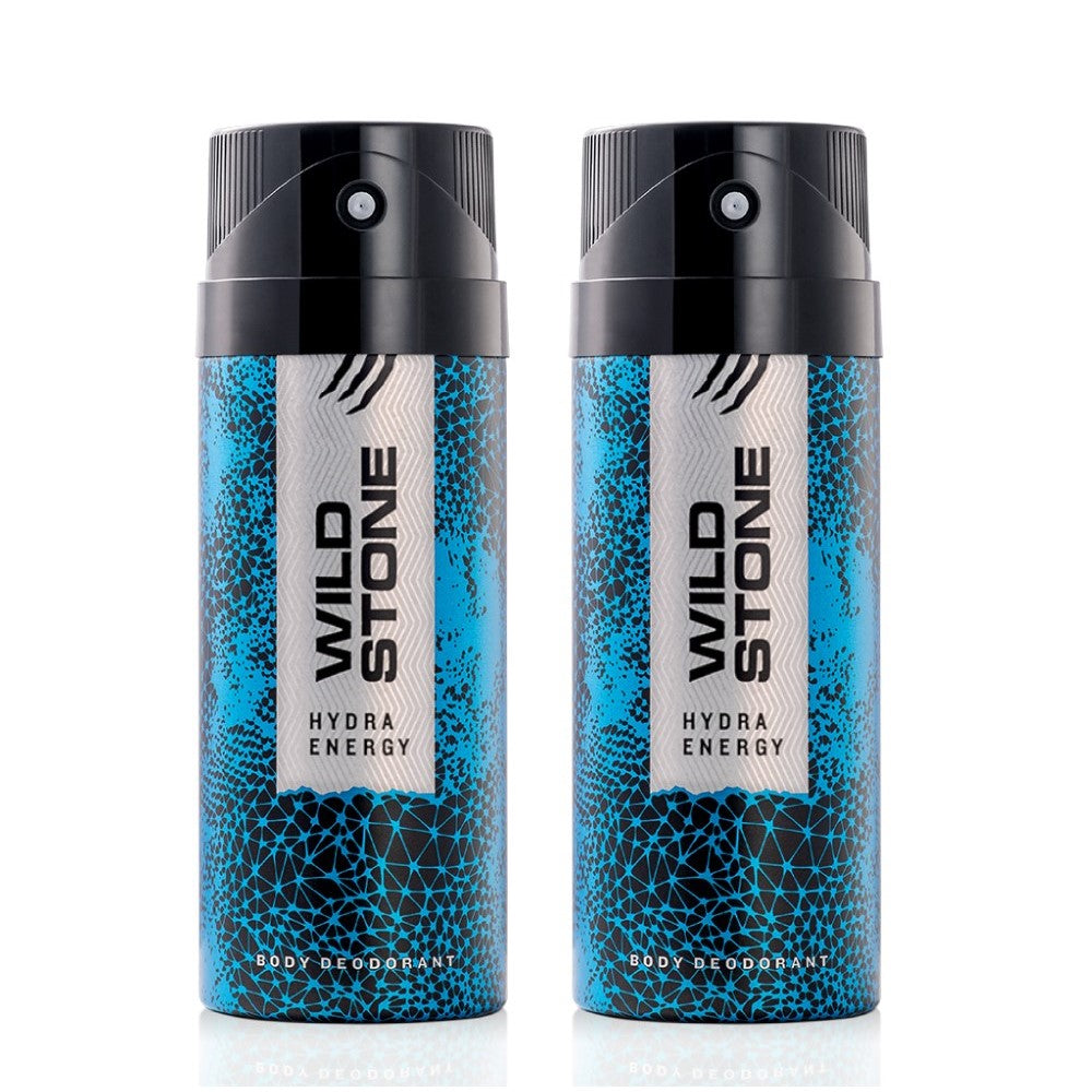 Wild Stone Hydra Energy Deodorant - 150 ml each (Pack of 2)