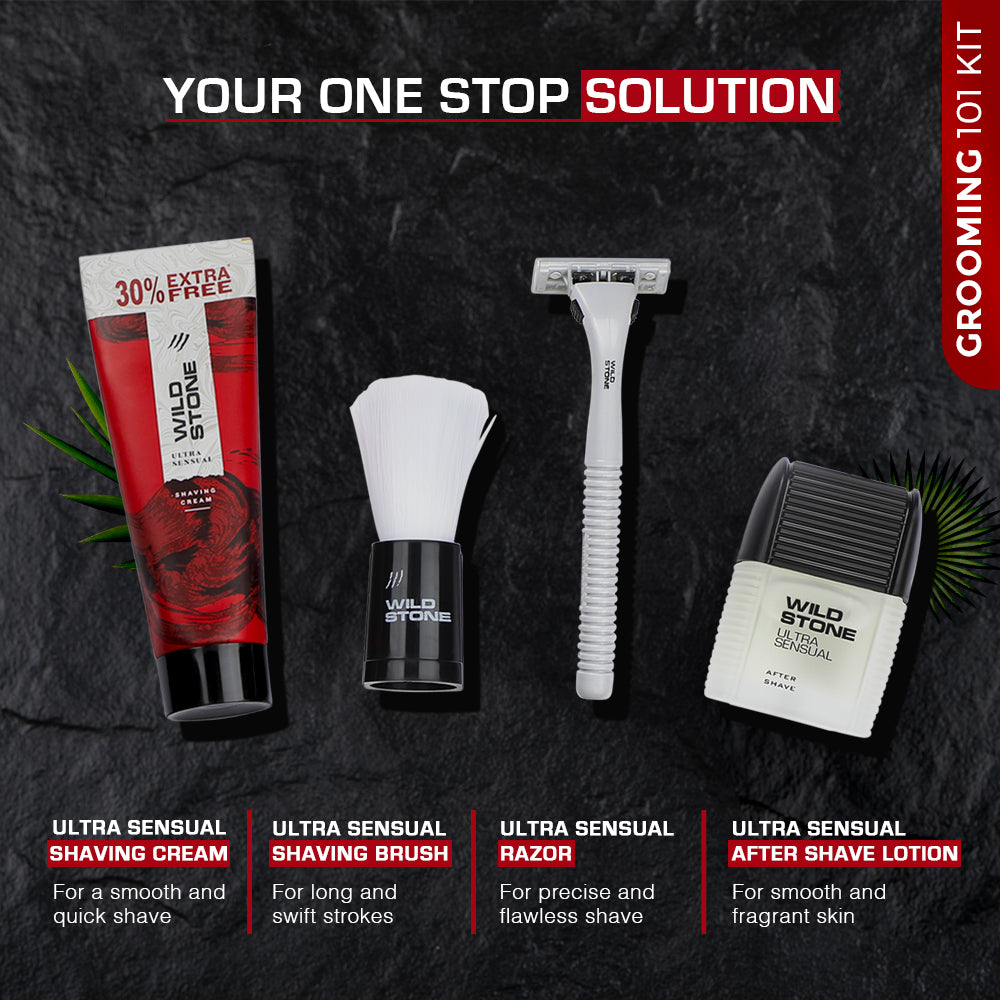 Wild Stone Grooming 101 Kit for, Men