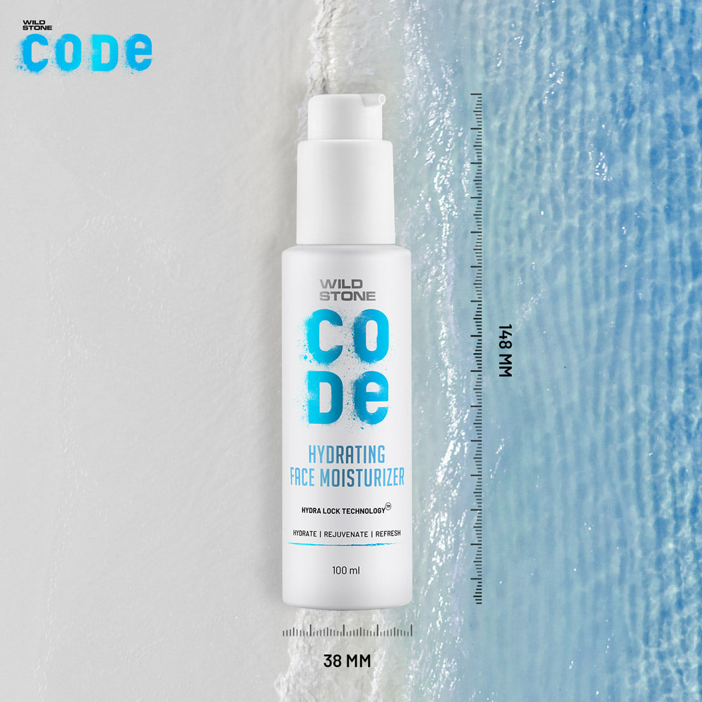 Wild Stone CODE Hydrating Face Gel Moisturizer For Men 100 ml, Pack of 2