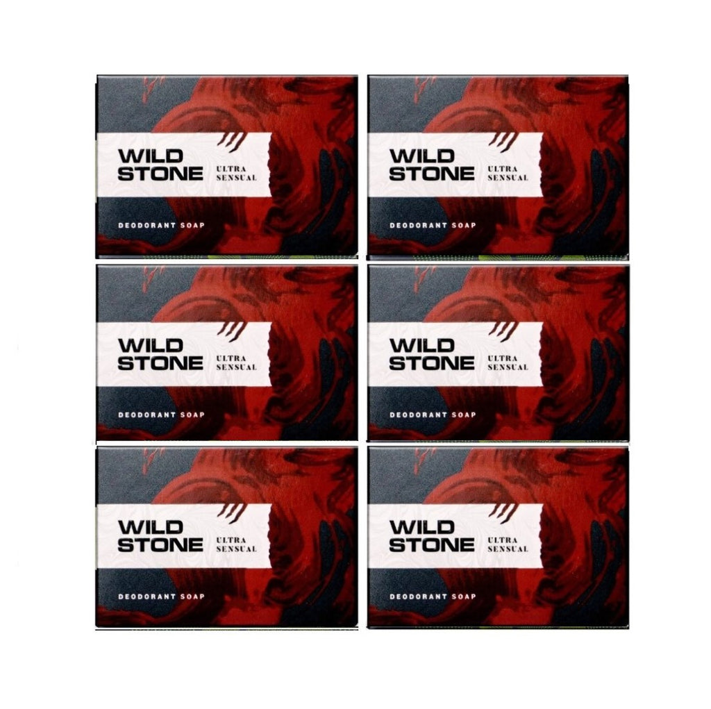 Wild Stone Ultra Sensual Soap, pack of 6 (125gm each)