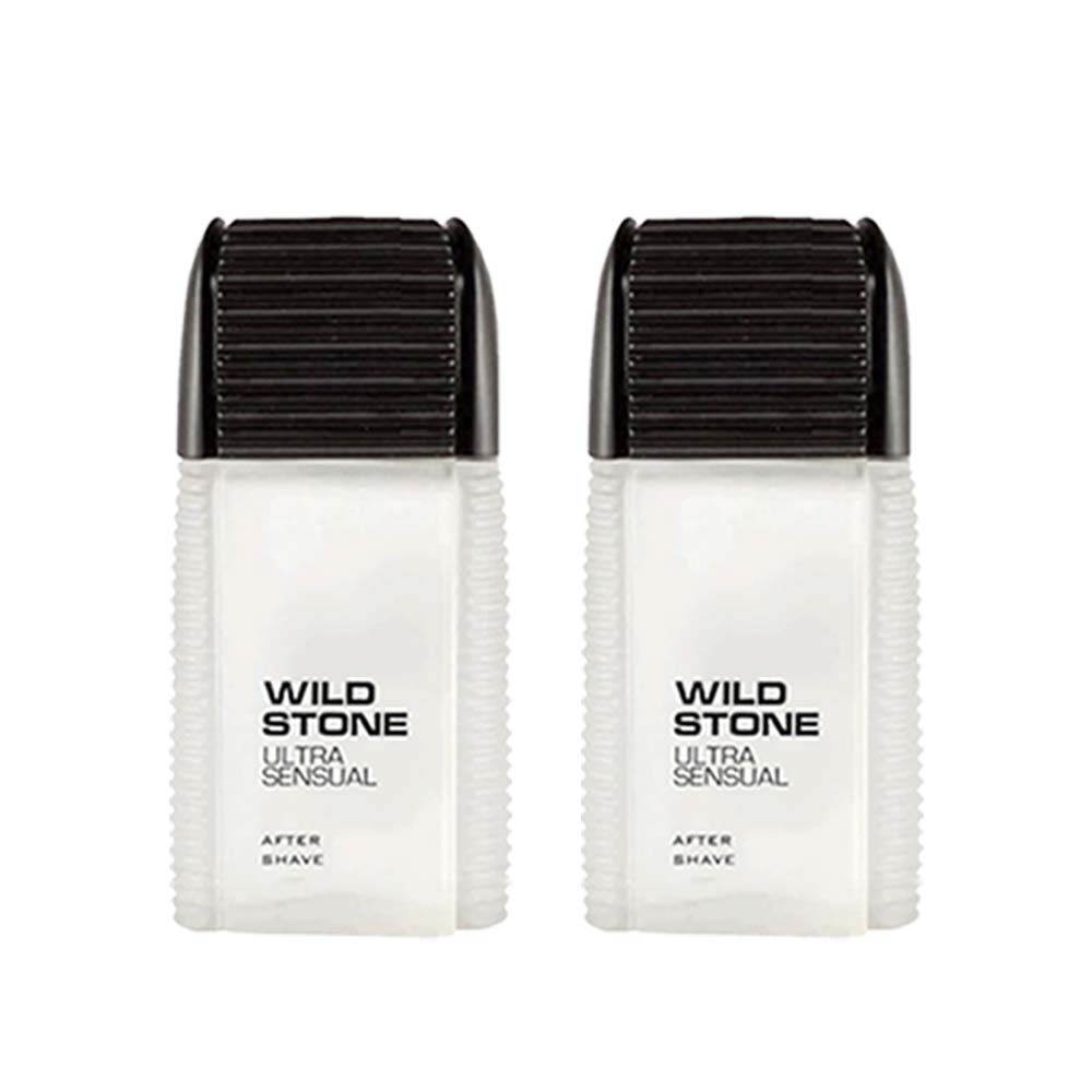 Wild Stone Ultra Sensual After Shave Lotion for Men, Pack of 2 (100ml each)