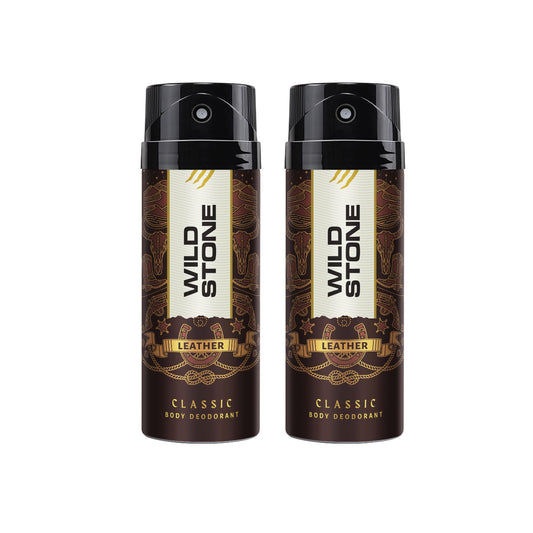 Wild Stone Classic Leather Deodorant, Pack of 2 (225ml each)