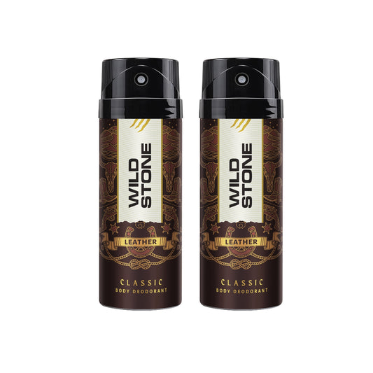 Wild Stone Classic Leather Deodorant, Pack of 2 (225ml each)