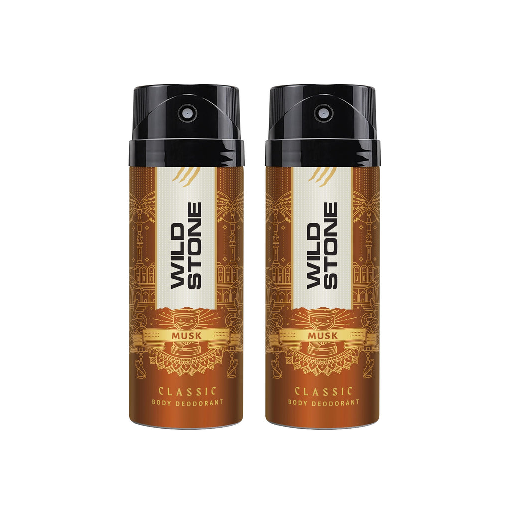 Wild Stone Classic Musk Deodorant, Pack of 2 (225ml each)