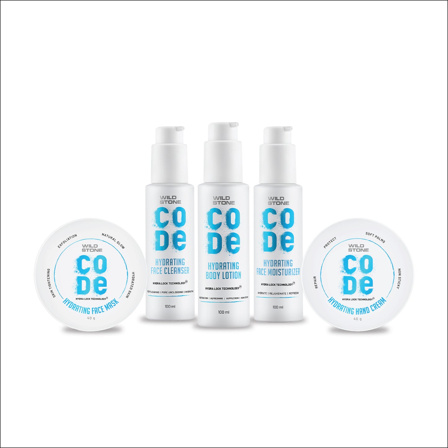 CODE Skin Care Combo, Hydra Face Cleanser 100ml & Hand Cream 40gm