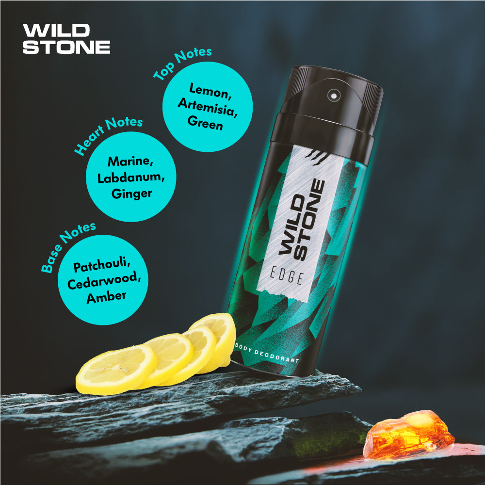 Wild Stone Edge Deodorant - 150 ml each (Pack of 2)