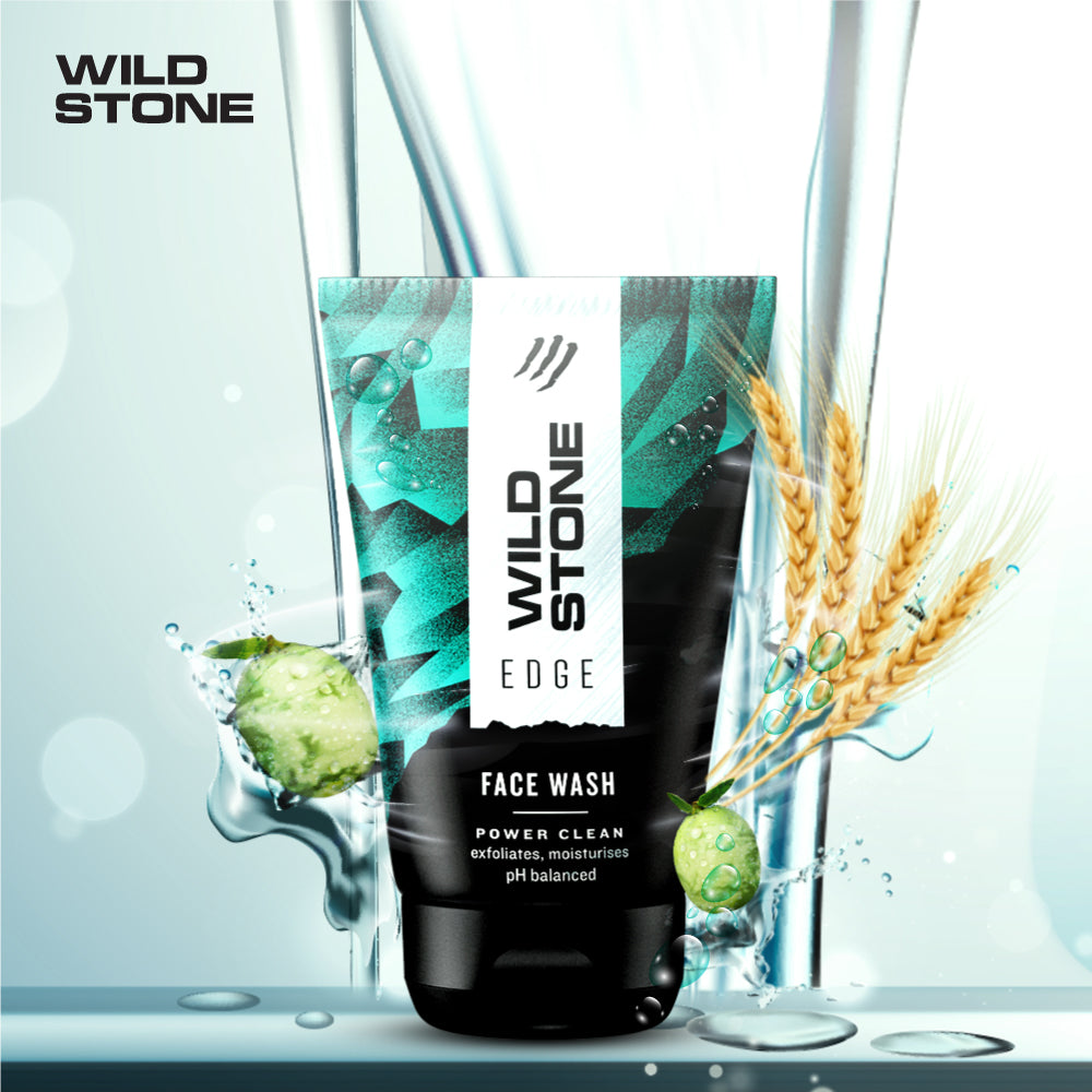 Wild Stone Edge Face Wash, Pack of 2 (50ml each)