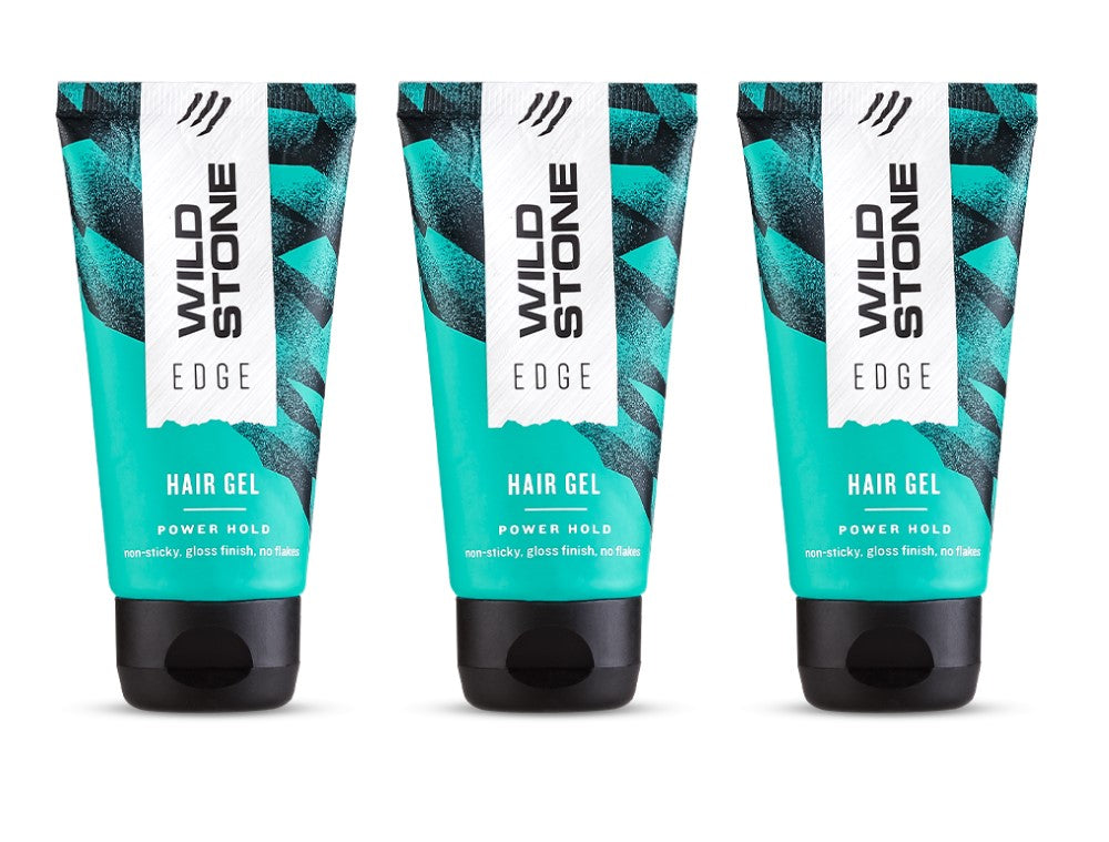 Wild Stone Edge Hair Gel For Men, Pack of 3 (100 ml each)