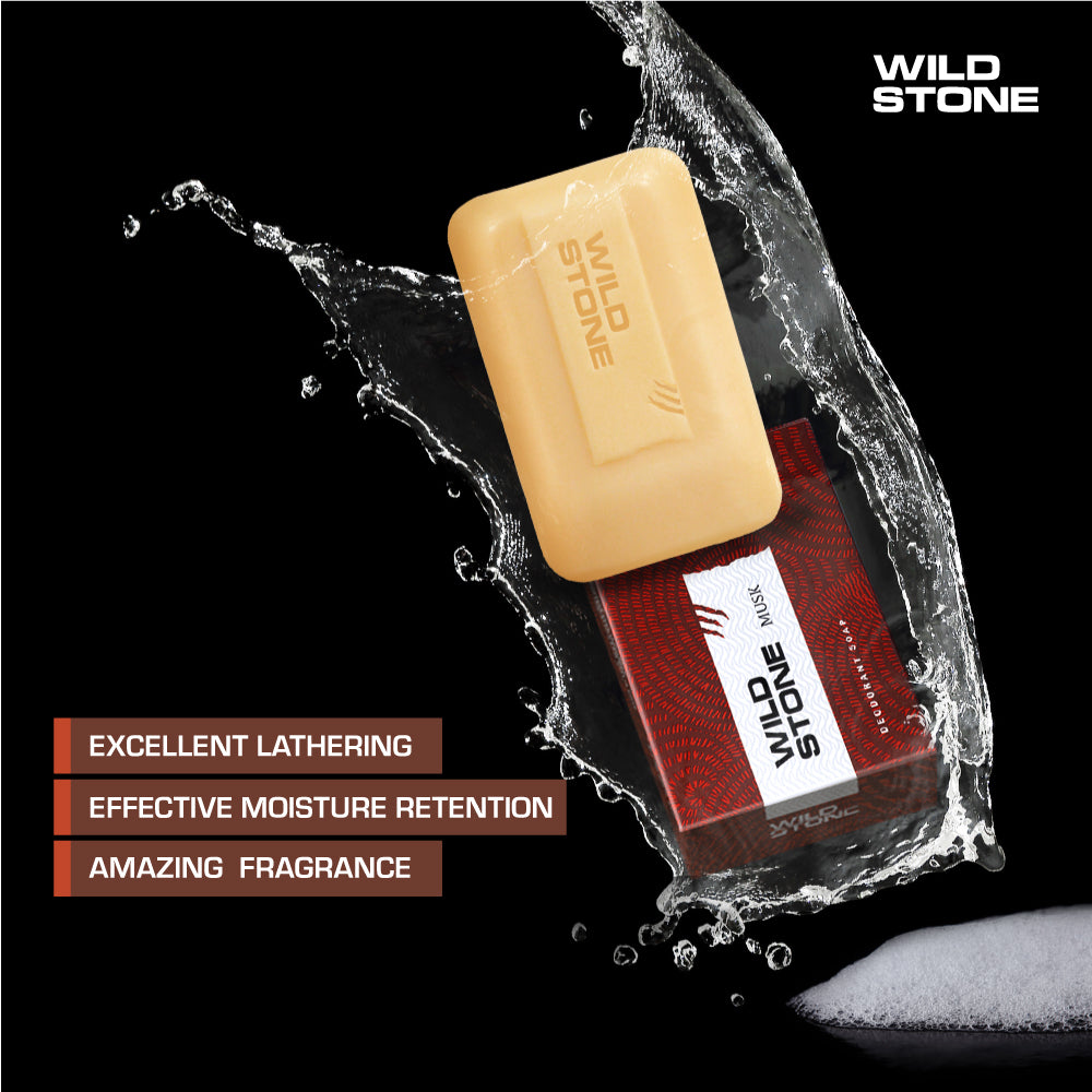 Wild Stone Soap Combo (2 Ultra Sensual, 2 Forest Spice, 2 Musk)- 100 Gm Each