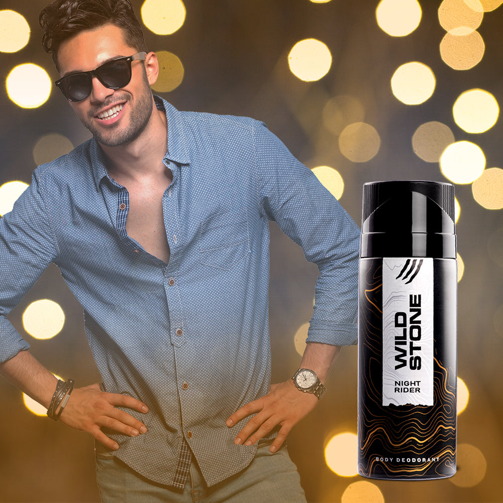 Wild Stone Night Rider Deodorant 165 ml each (Pack of 2)