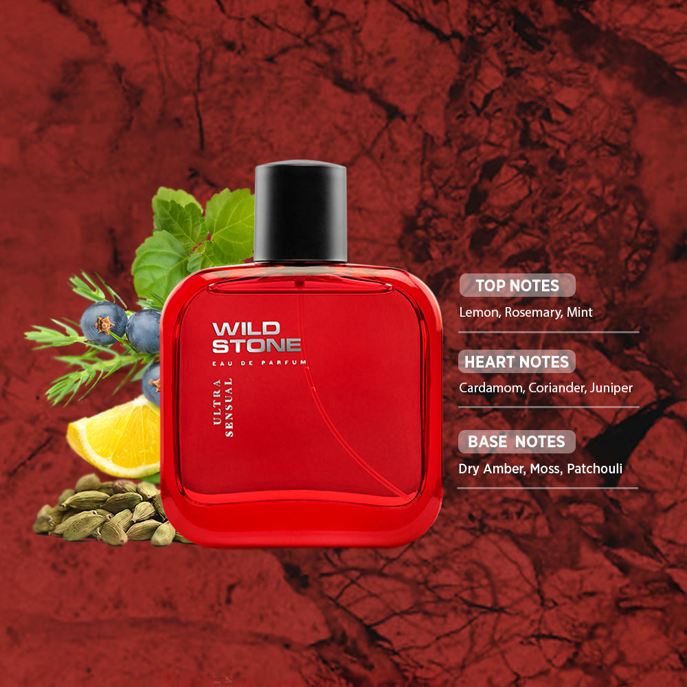 Wild Stone Hydra Energy and Ultra Sensual Perfume - 30 ml each (Pack of 2)