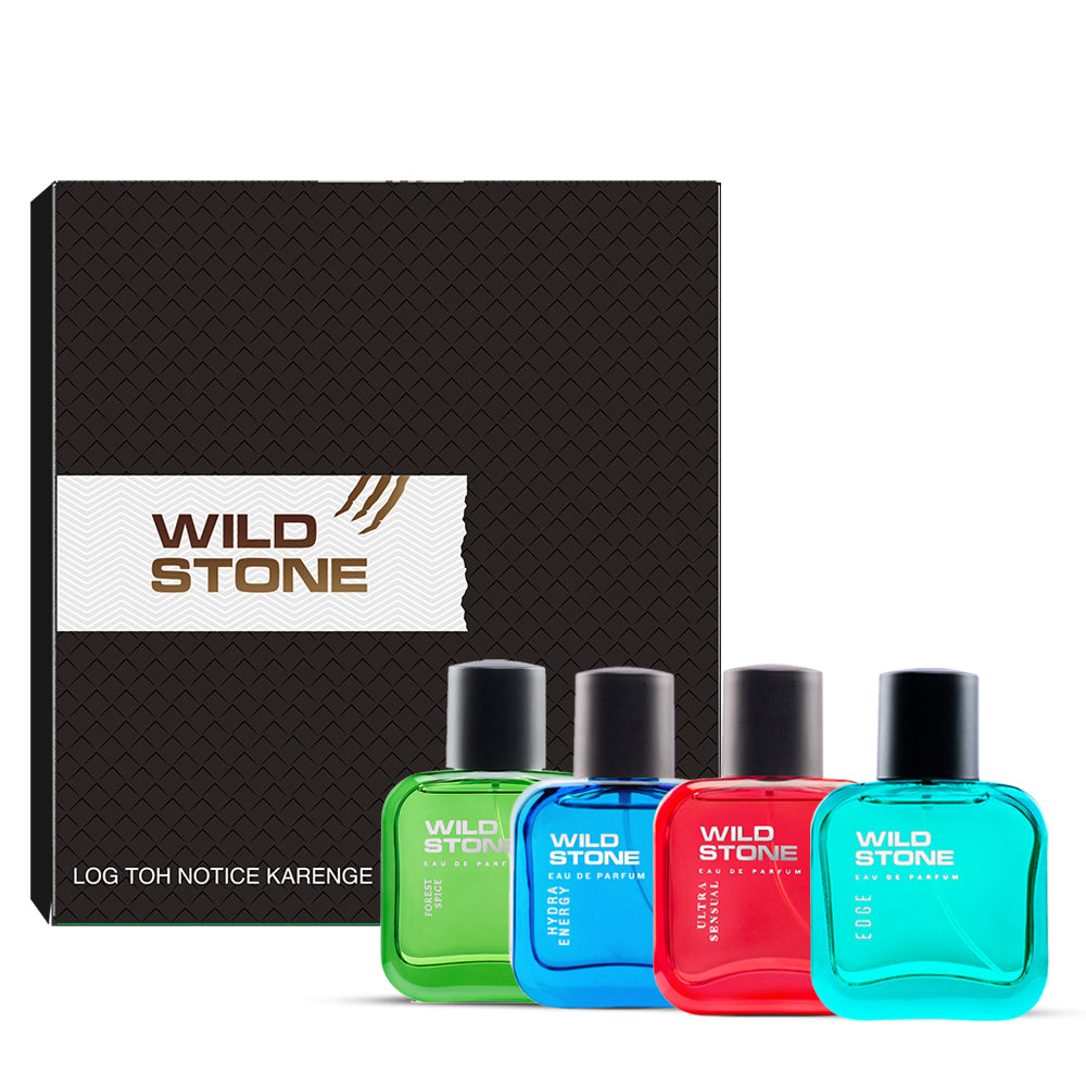 Wild Stone Gift Pack Collection (Edge, Ultra Sensual, Forest Spice and Hydra Energy Perfume)