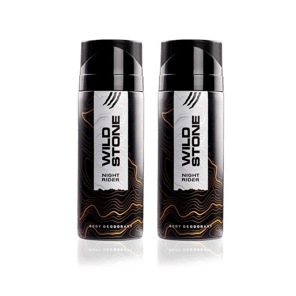Wild Stone Night Rider Deodorant 165 ml each (Pack of 2)